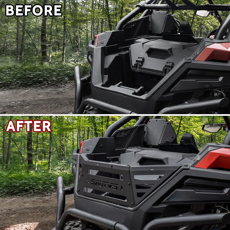 SAUTVS Cargo Bed Extender Tailgate for RZR PRO XP/S/Turbo R 20-25, Heavy Duty Steel Rear Bed Extender Rack Cargo Tailgate Enclosure for Polaris RZR PRO XP/S/Turbo R 2020-2025 Accessories - Image 5